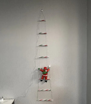 イベント・パーティー装飾｜LEDクリスマス装飾セット はしご＆サンタ(1.7M)