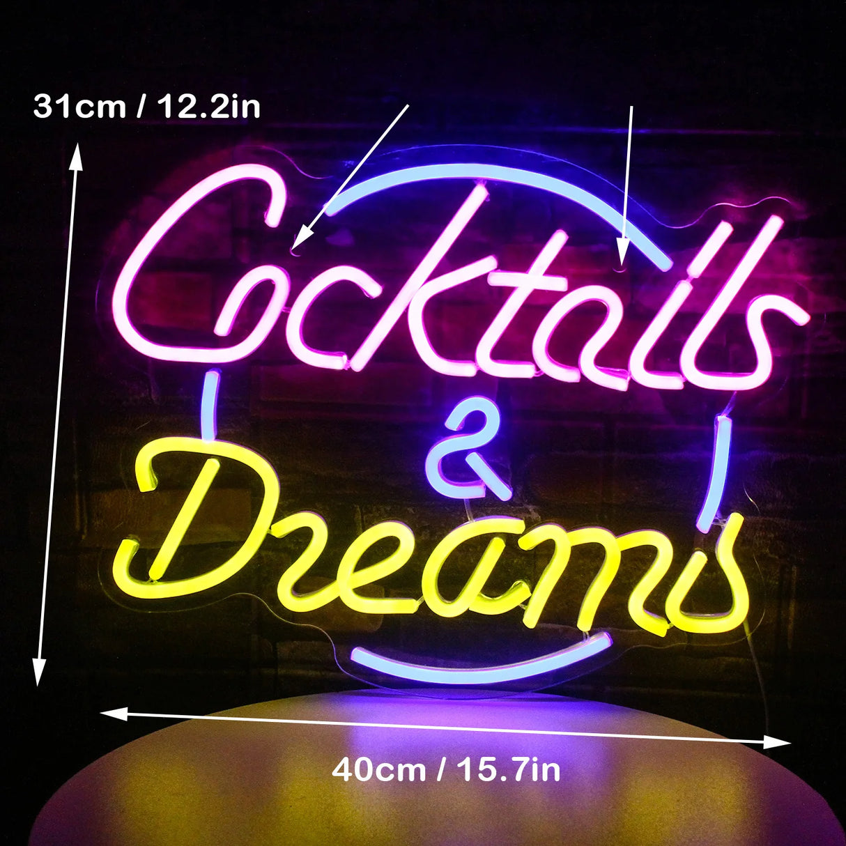 Bar／OPEN／Beer／Cheers／Cacktails　LEDネオンサイン（ネオン看板）