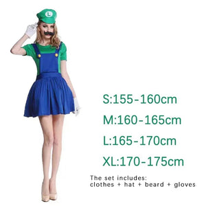 イベント・ハロウィングッズ｜マリオ＆ルイージ 仮装セット（S/M/L/XL）