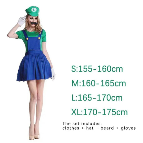 イベント・ハロウィングッズ｜マリオ＆ルイージ 仮装セット（S/M/L/XL）