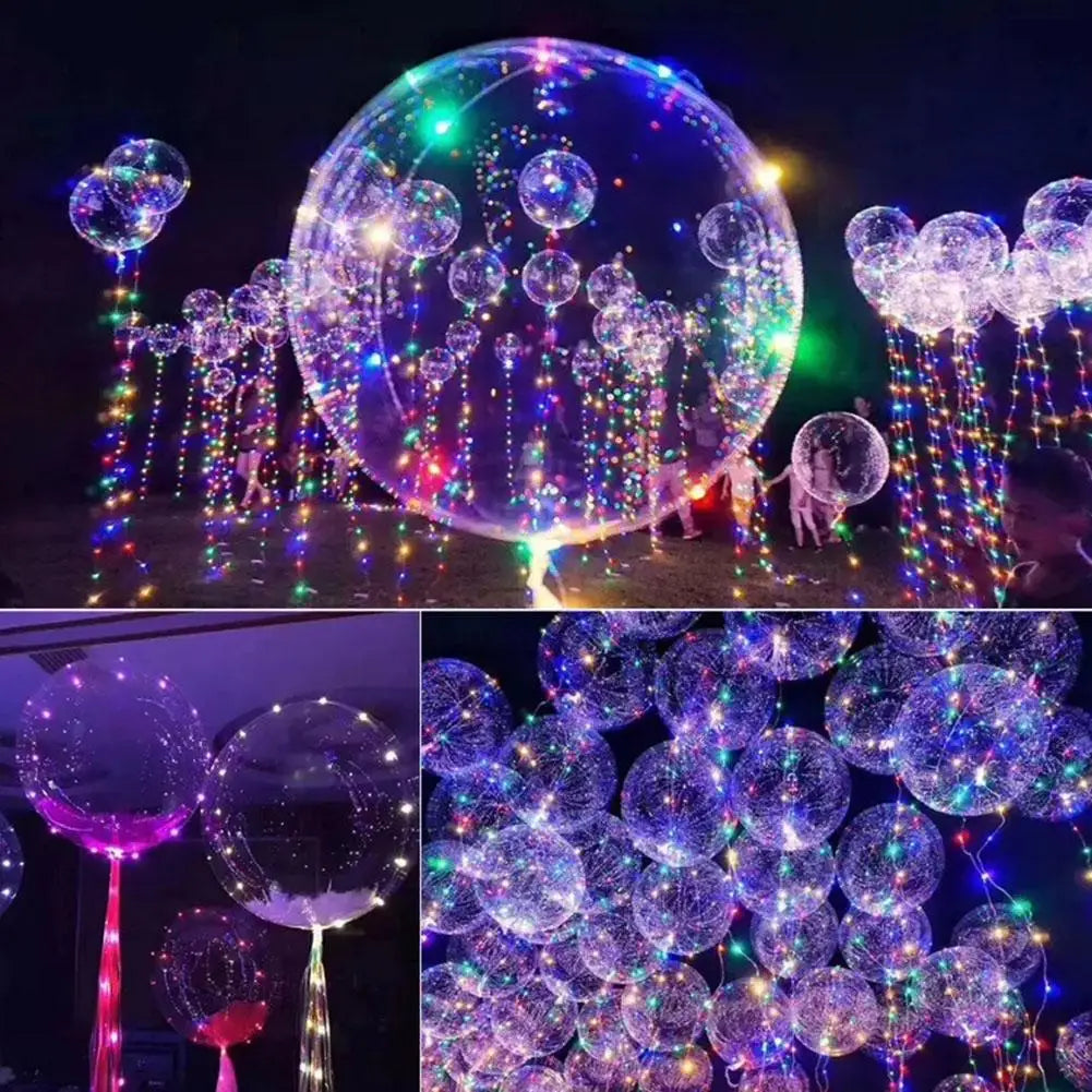 イベント・クリスマス装飾｜LED光るバルーン 50cm 3セット