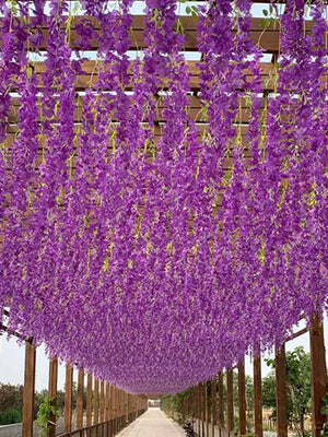 パーティー・ガーデン装飾｜藤の花ガーランド 12本セット（110cm）