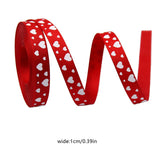 バレンタインデー用ハート柄片面プリントリボン