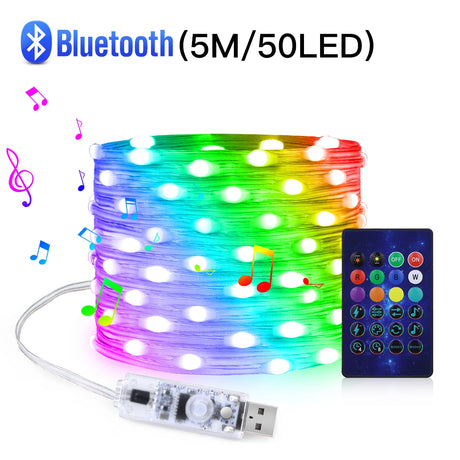 イベント・クリスマス装飾｜Bluetooth対応　LEDストリングライト(5m/10m/15m/20m)