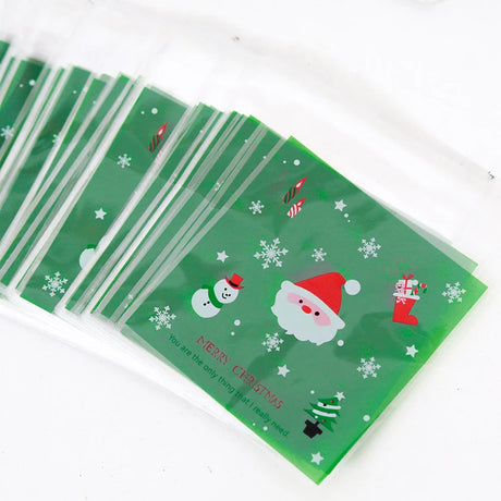 イベント・クリスマス装飾｜クリスマス柄ギフトバッグセット(100個入)
