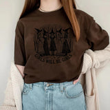 イベント・ハロウィングッズ｜レディース  ハロウィンヴィンテージ魔女柄 Tシャツ（S～3XL）