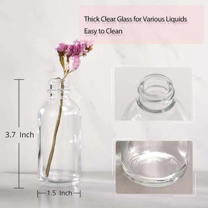 |イベント・ノベルティ用品 | ガラス製 小型透明ボトル 蓋付き | 15ml/30ml/60ml