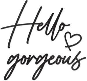 Hello Gorgeous メタルウォールデコレーション