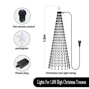 地引テスト用2.1M Smart Lighted RGB Christmas Tree APP & Remote Control Star Topper Outdoor DIY APP Controlled Lighted Christmas Tree Light