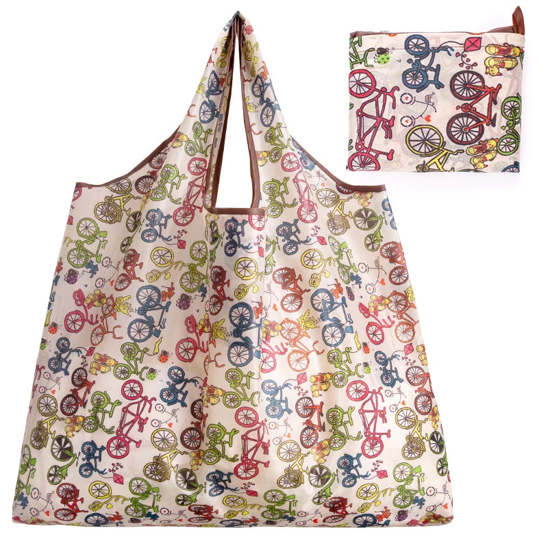 |ノベルティ用品 | コンパクト収納 プリントエコバッグ | 65cm×55c