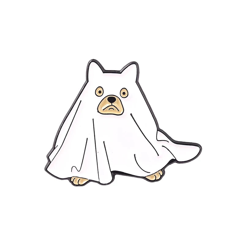 イベント・ハロウィングッズ｜カボチャゴーストエナメルブローチ