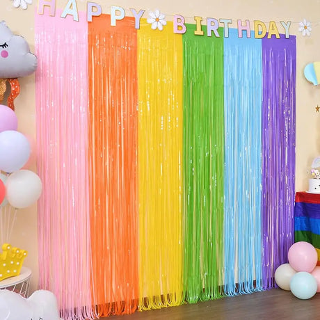 イベント・パーティーグッズ｜ホイルフリンジカーテン6枚セット