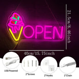 アイスクリームOPEN　LEDネオンサイン（ネオン看板）