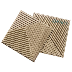 【DIY用】３D幾何学柄 石膏壁面風ステッカー(12pcs）
