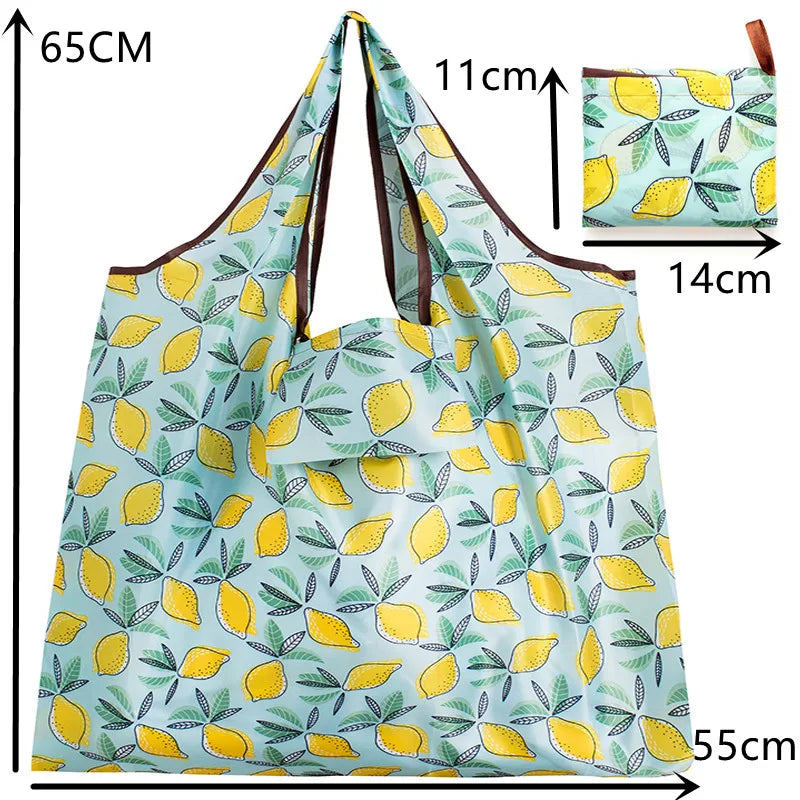 |ノベルティ用品 | コンパクト収納 プリントエコバッグ | 65cm×55c