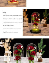 ライトアップガラスドームローズギフト