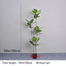 70インチの大型人工植物・フェイクフィカスツリーの枝・プラスチックゴムの葉・背の高い緑の風景