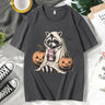イベント・ハロウィングッズ｜ メンズ アライグマゴースト柄Tシャツ（XS～3XL）
