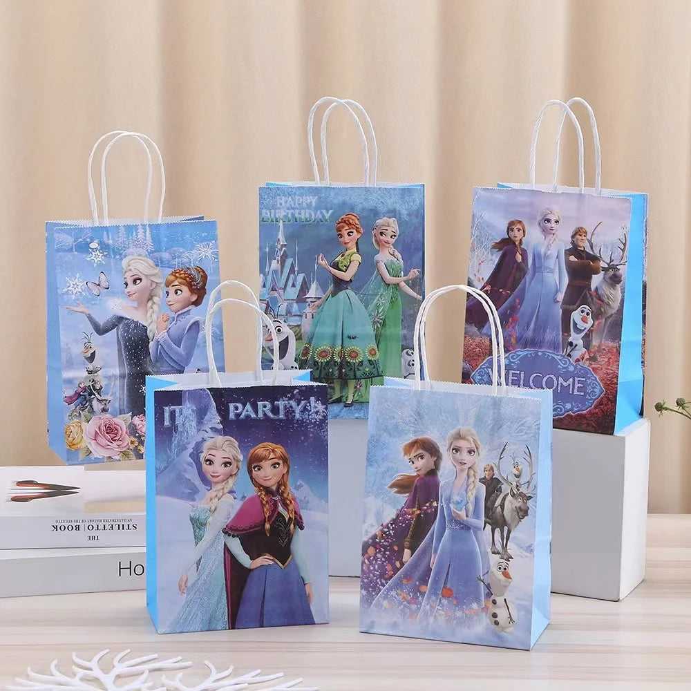 |ノベルティ用品 | アナ雪プリンセス柄ギフトバッグセット| 12x21x7cm