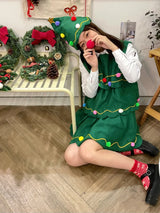 イベント・クリスマスグッズ｜キッズ～大人まで！ツリー型コスチュームセット(100c～170c)