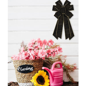 金縁ブラックベルベットリボン 2.5インチ×10ヤード