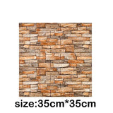 【DIY用】レンガ風ステッカー 35x35cm/ 70cmx15cm(12pcs）