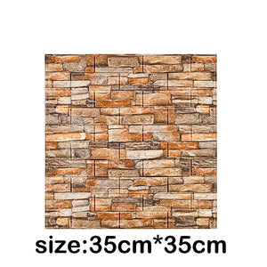 【DIY用】レンガ風ステッカー 35x35cm/ 70cmx15cm(12pcs）