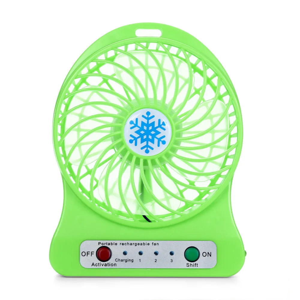 |イベント・ノベルティ用品 | 充電式 LEDライト付きポータブルミニファン