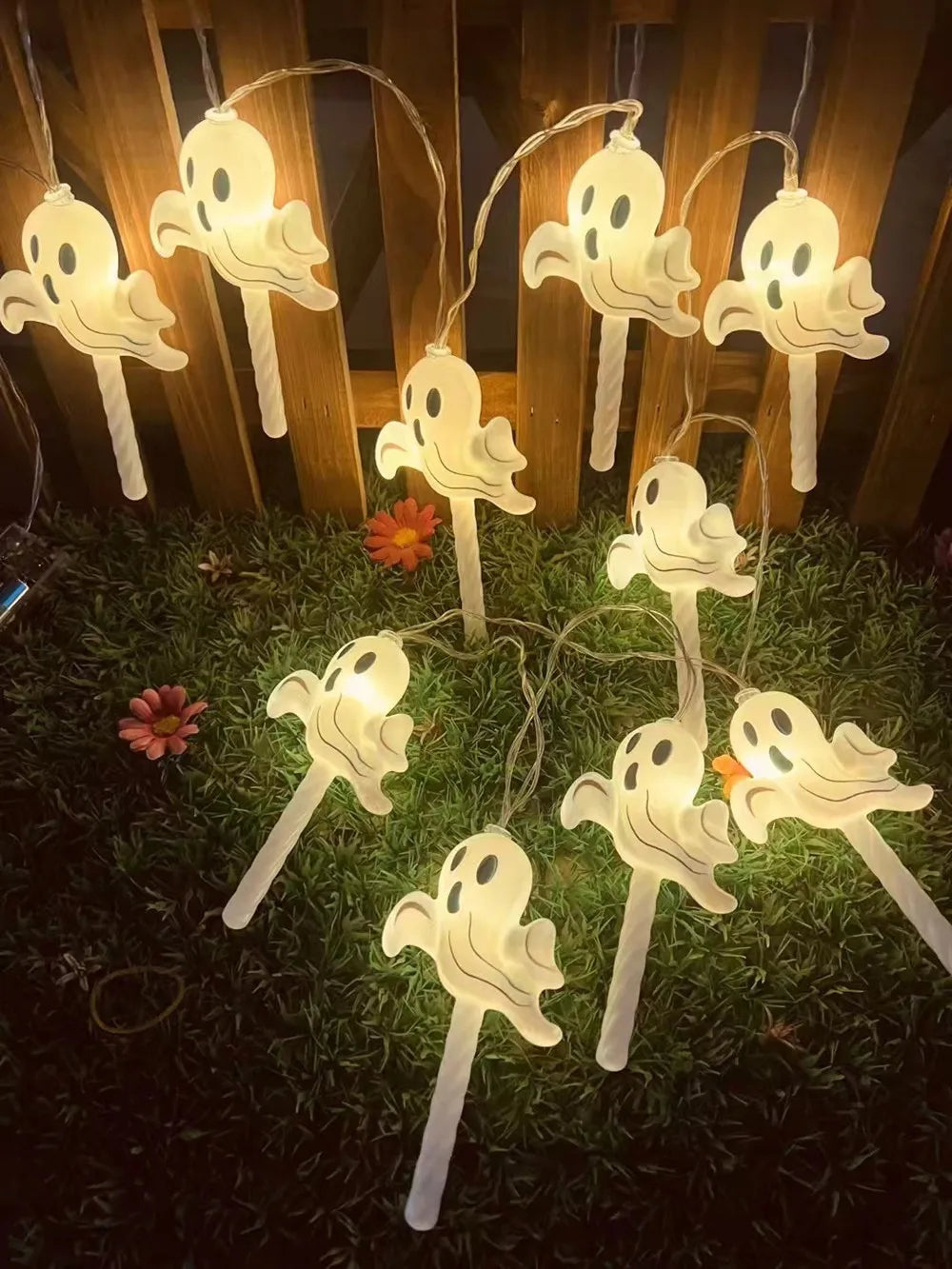 イベント・ハロウィン装飾｜パンプキン・ゴースト型 LEDストリングライト