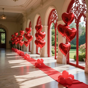 赤いハート型ホイルバルーン 5/10/20個セット