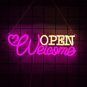 Welcome Open LEDネオンサイン（ネオン看板）