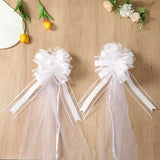 結婚式用ベンチリボン 5個セット チュール装飾
