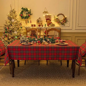 イベント・クリスマス装飾｜チェック柄テーブルクロス