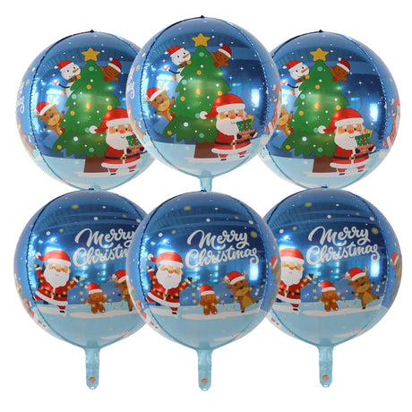 イベント・クリスマス装飾｜4Dホイルバルーン6個セット