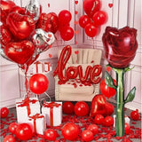 ロマンチックなバラとLOVEホイルバルーンセット