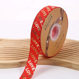 ゴールド箔LOVEグログランリボン 50ヤード