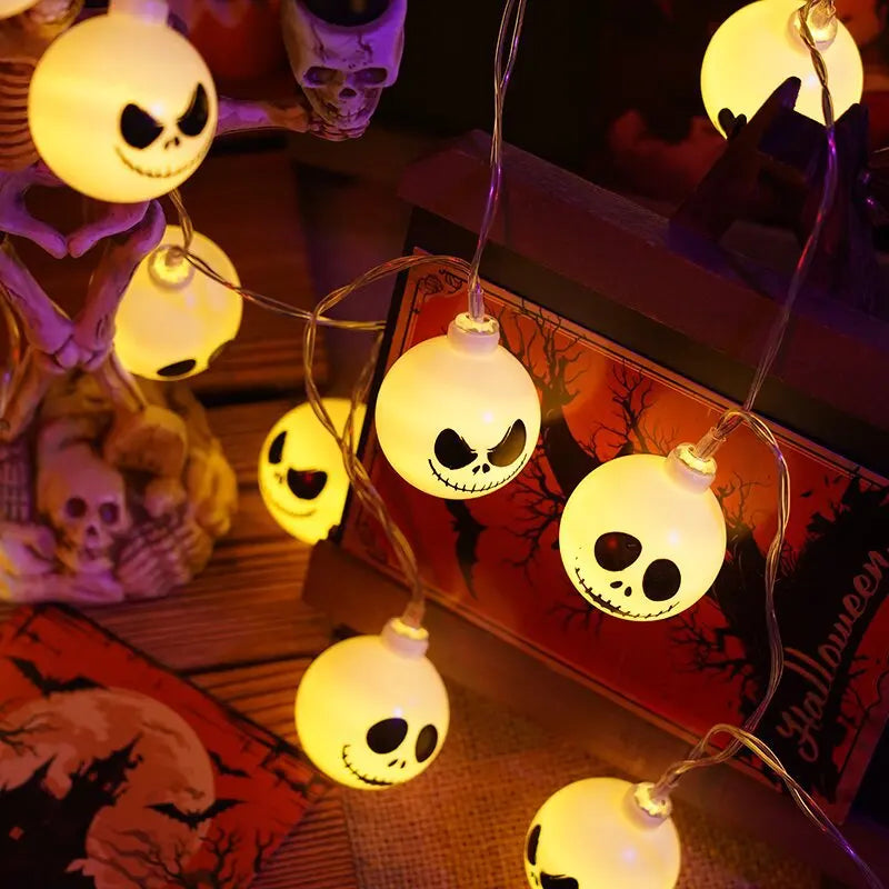 イベント・ハロウィン装飾｜LED ゴースト ストリングライト (6m)