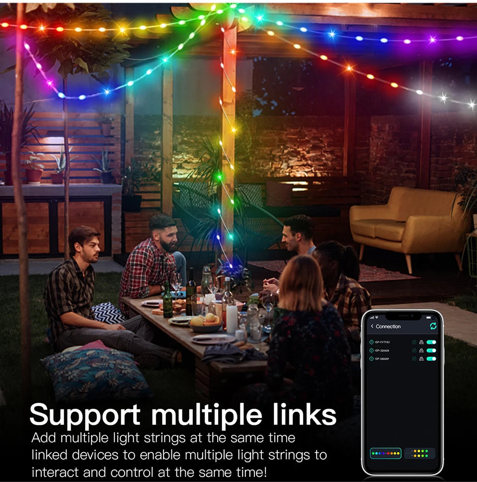 イベント・クリスマス装飾｜Bluetooth対応　LEDストリングライト(5m/10m/15m/20m)