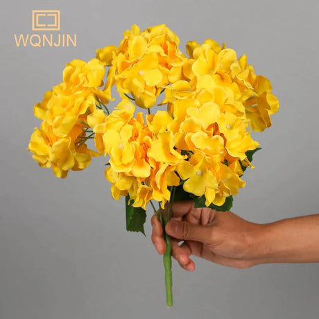 パーティー・インテリア装飾｜造花シルクフラワー 紫陽花ブーケ5輪セット
