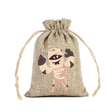 イベント・ハロウィングッズ｜ハロウィン柄リネン巾着キャンディバッグセット