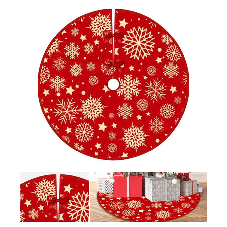 イベント・クリスマス装飾｜スノーフレーク柄 クリスマスツリースカート 90cm