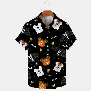 イベント・ハロウィングッズ｜ディズニーミッキー柄シャツ(S～5XL)