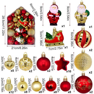 イベント・クリスマス装飾｜72個 クリスマスツリーオーナメントセット