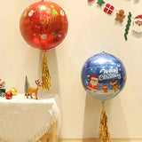 イベント・クリスマス装飾｜4Dラウンド装飾バルーン5個セット