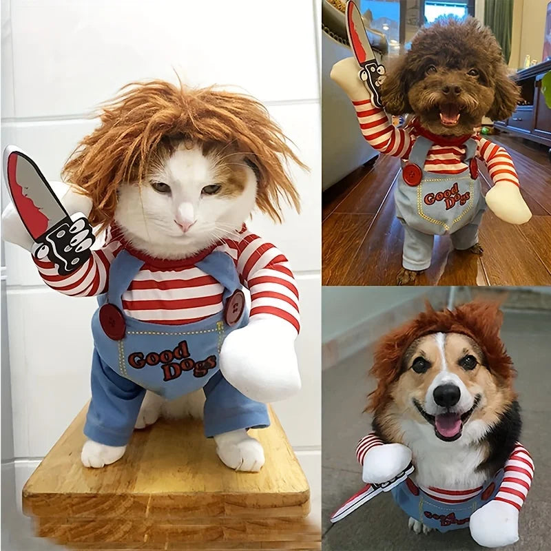 イベント・ハロウィングッズ｜犬コスチューム 血まみれ人形