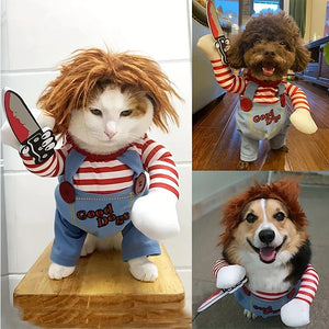 イベント・ハロウィングッズ｜犬コスチューム 血まみれ人形
