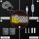 ビール LEDネオンライトサイン USB調光付き