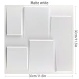 【DIY用】３D幾何学柄 石膏壁面風ステッカー(12pcs）