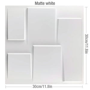 【DIY用】３D幾何学柄 石膏壁面風ステッカー(12pcs）