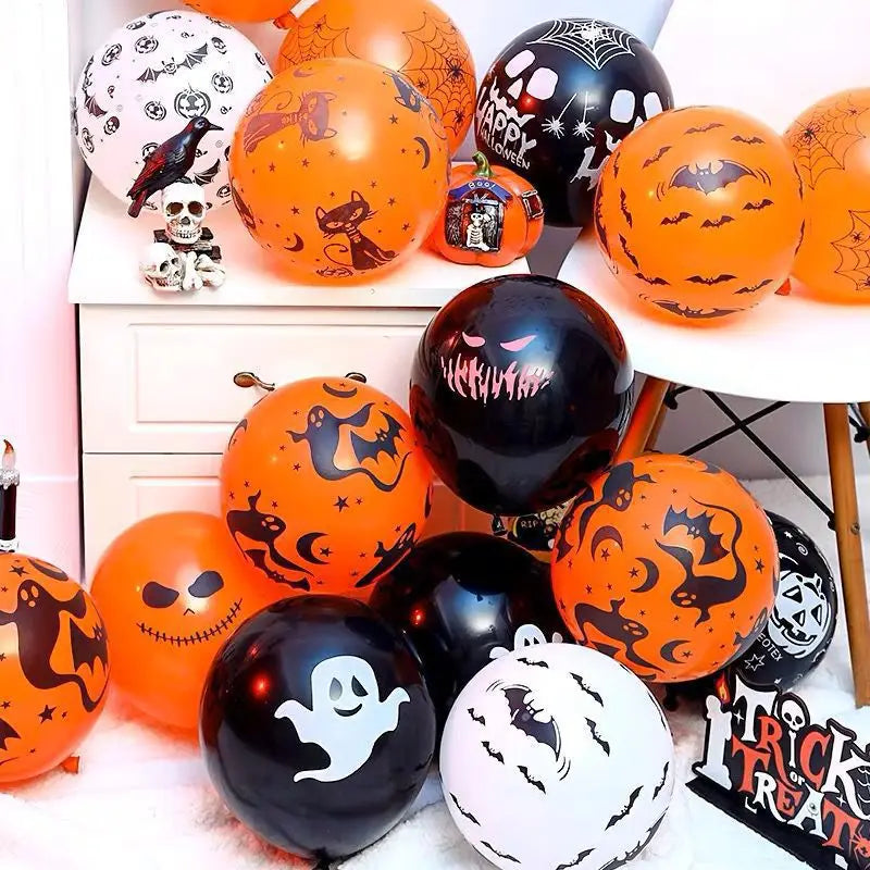 イベント・ハロウィン装飾｜ハロウィン柄バルーンセット(50個)